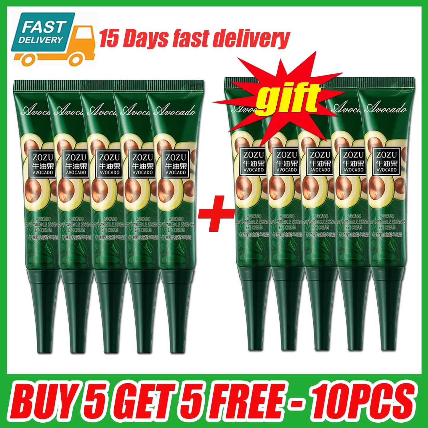 7 Day Tighten Smooth Wrinkles Eye Cream Korean Fade Eye Fine Line Dark Circles Bags Puffiness Tighten Under Eyes Women Skin Care