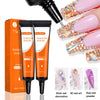 15mL Gel Nail Glue for Rhinestones for Nails Super Adhesive NO Wipe Nail Gem Glue for Nail Crystals Beads Diamonds Sticker 3D