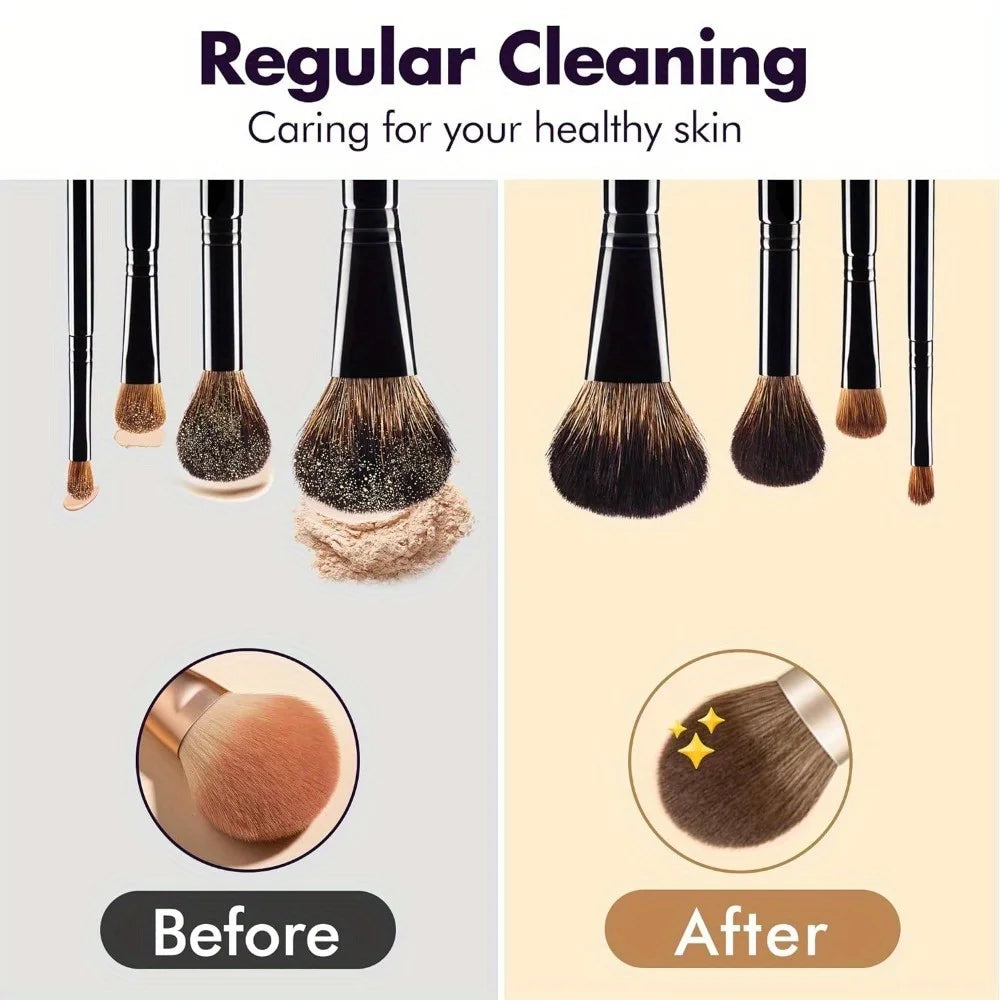 High Efficiency Electric Makeup Brush Cleaner, Auto Rotating Makeup Brush Cleaner Fits All Size Makeup Brushes