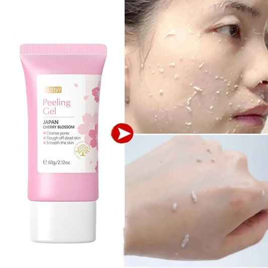 Cherry Blossom Peeling Gel Facial Exfoliating  Moisturizing Tender Body Cleansing Skin Care 60g