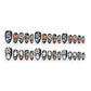 24pcs Halloween Press on Nails Sweet & Cool Jack-o'-Lantern Fake Nail Short Almond Cute & Cuddly Ghost False Nail for Women&Girl