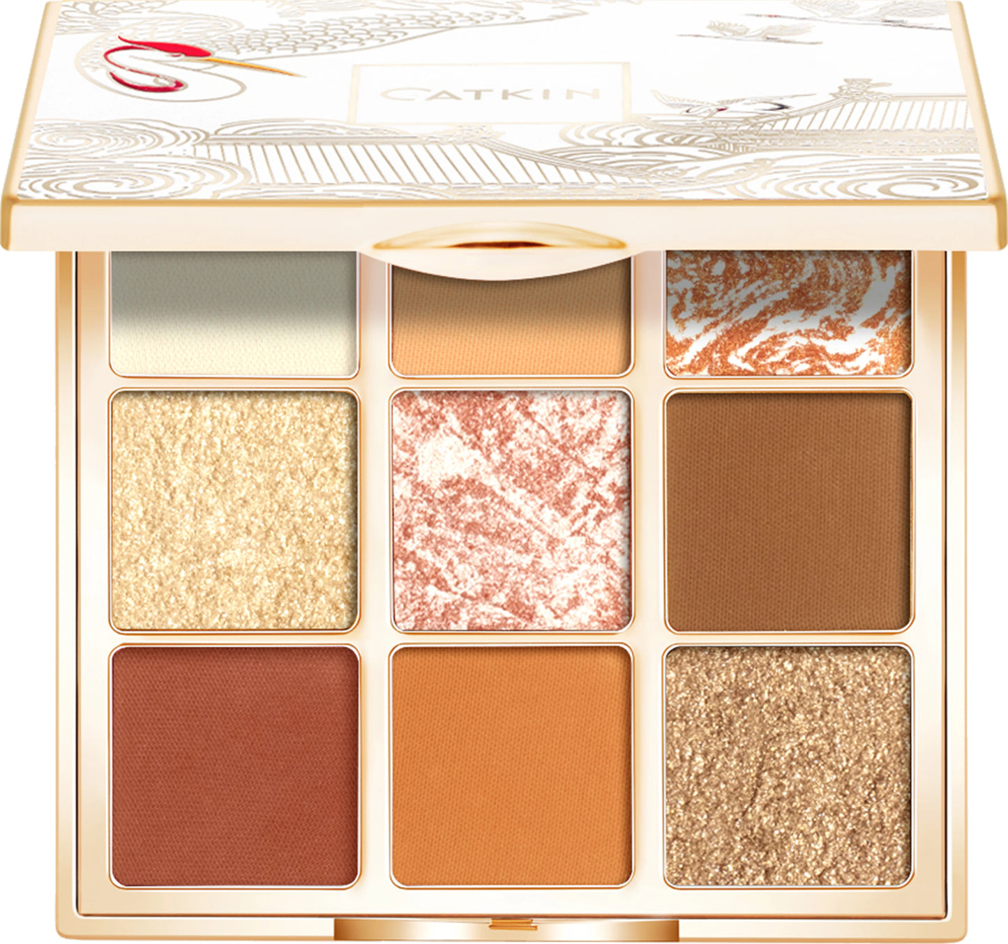 CATKIN Eyeshadow Palette Makeup, Matte Shimmer 9 Colors, Highly Pigmented, Creamy Texture Natural Bronze Neutral