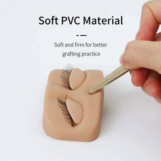 wholesale Mini Lash Flat Model Head Practice Eyelash Extension Training Head With Removable Replacement Eyelids Mannequin Head