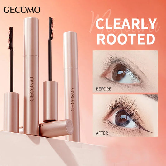 Naturally Curls Thick & Long Last Mascara with Silicone Brush Head Gecomo Mascara Specially Customized for Asian Lady
