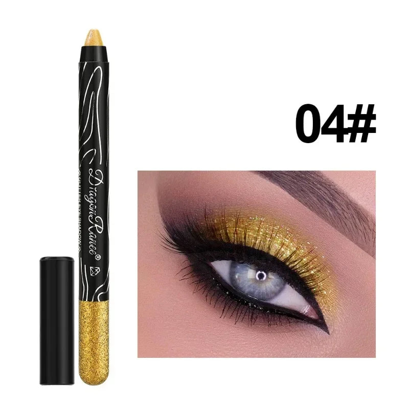 Shiny Pearlescent Highlighter Eyeshadow Pencil Waterproof Lasting Glitter Eyeliner Gel Pen Makeup Lying Silkworm Eyeshadow Pen