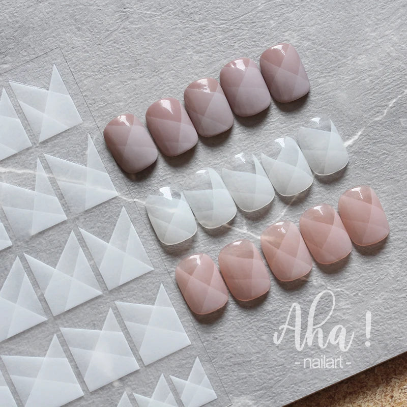 Rose Flower Nail Stickers White Black Silk Ribbon Nail Decal Slider for DIY Nail Decoration 3D Aha Series Manicure Accessories