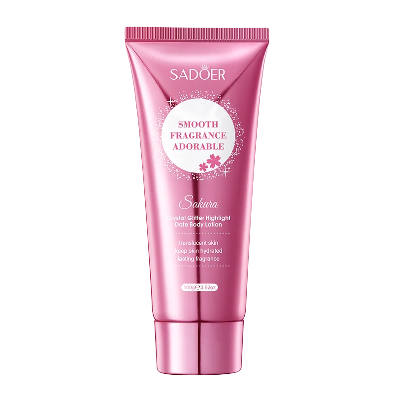 Cherry Blossom Moisture Crystal Glow High Gloss Dating Cherry Blossom Scent Body Lotion Deep Moisturizing Hydrating Body Lotion