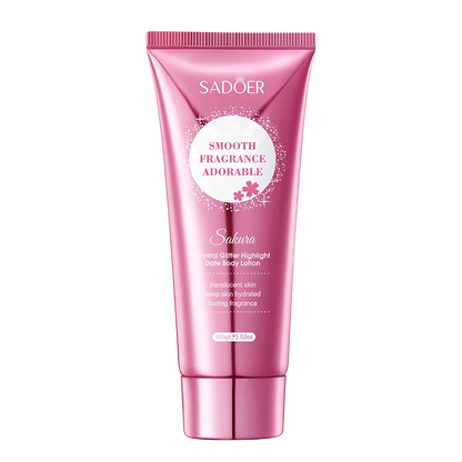 Cherry Blossom Moisture Crystal Glow High Gloss Dating Cherry Blossom Scent Body Lotion Deep Moisturizing Hydrating Body Lotion