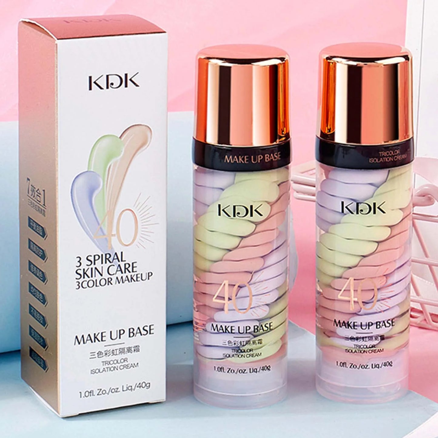 3color Sunscreen Isolation Cream Anti-UV Moisturizing Makeup Primer Face Contour Concealer Base Cream Brighten Even Skin Color