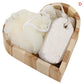 1 Set Spa Heart Shape Gift Box Bathing Skin Cleaning Kit Spa Gift For Women Sisal Bath Flower Kit Back Scrubber Gloves Massager