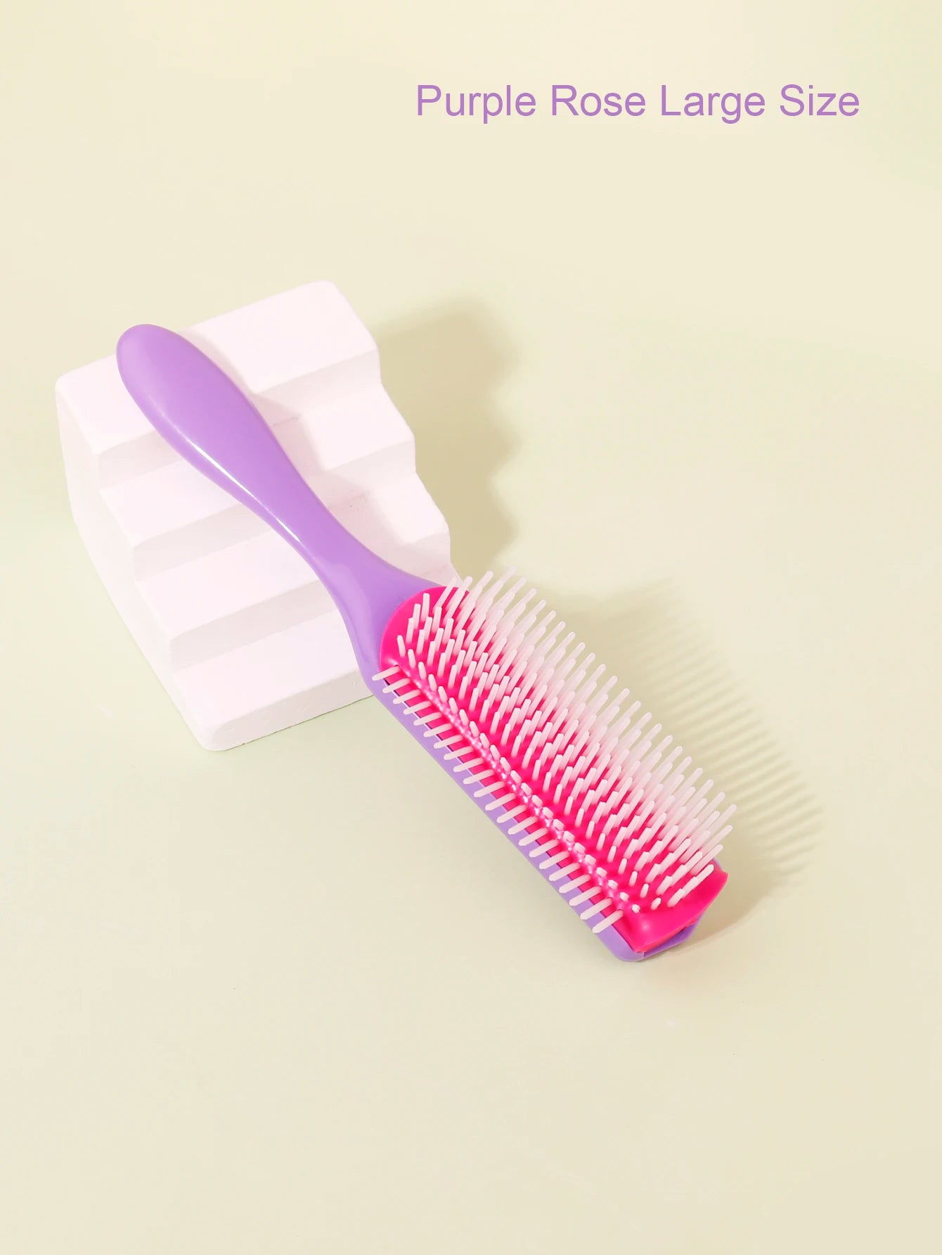 1pcs 9-row wrinkle removal massage curly hair brush, detachable 9-row comb plastic wet hair brush