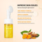 Lakerain 100ml Turmeric Cleansing Mousse Brightening Face Wash Foam Face Cleanser Oil Control Blackhead Remover Skin Cleansing