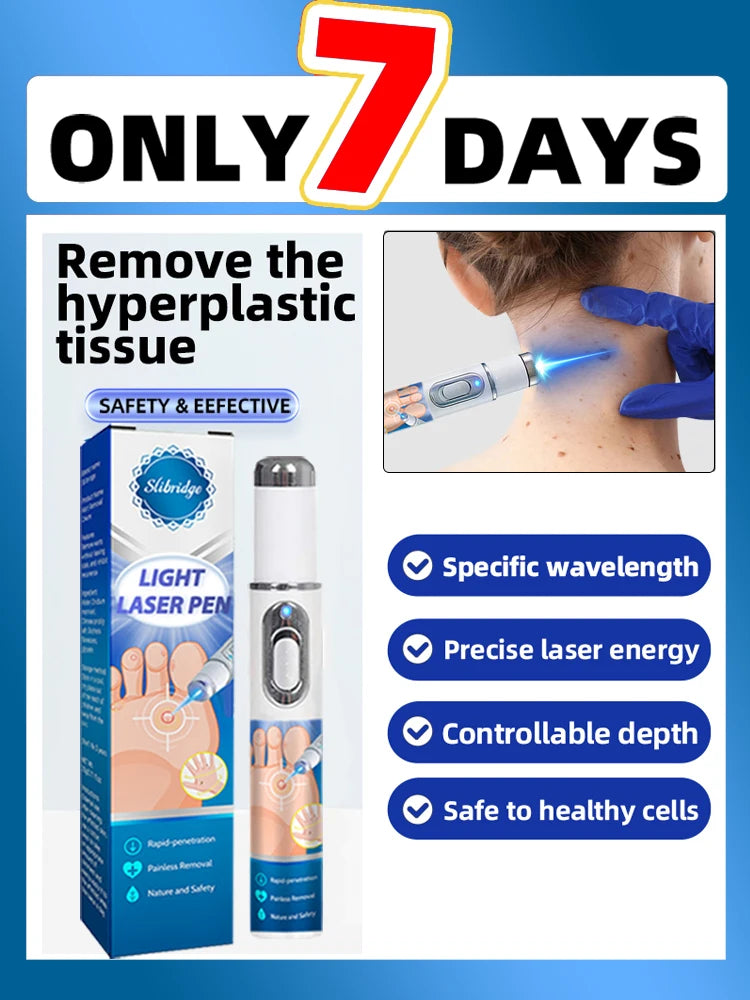 Wart removal pen, skin tag removal pen, suitable for use on the face, neck, hands, and feet.