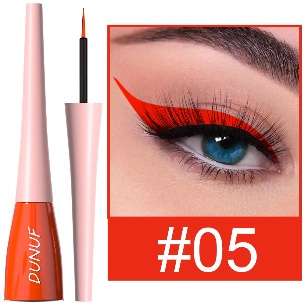 DUNUF 1 Pcs Waterproof Long-Wearing Liquid Eyeliner - Smudge-Resistant, Transfer-Proof, Perfect For Creating Dramatic Looks