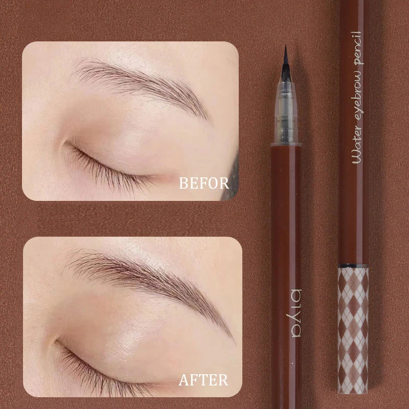 Water eyebrow pencil color natural waterproof makeup does not fade, not easy to faint makeup very fine liquid eyebrow pencil.