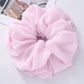 Big Size Chiffon Scrunchies For Muslim Women Custom Elastic Volumizing Oversized Neat stitching Malaysian Bunch Hair Tie