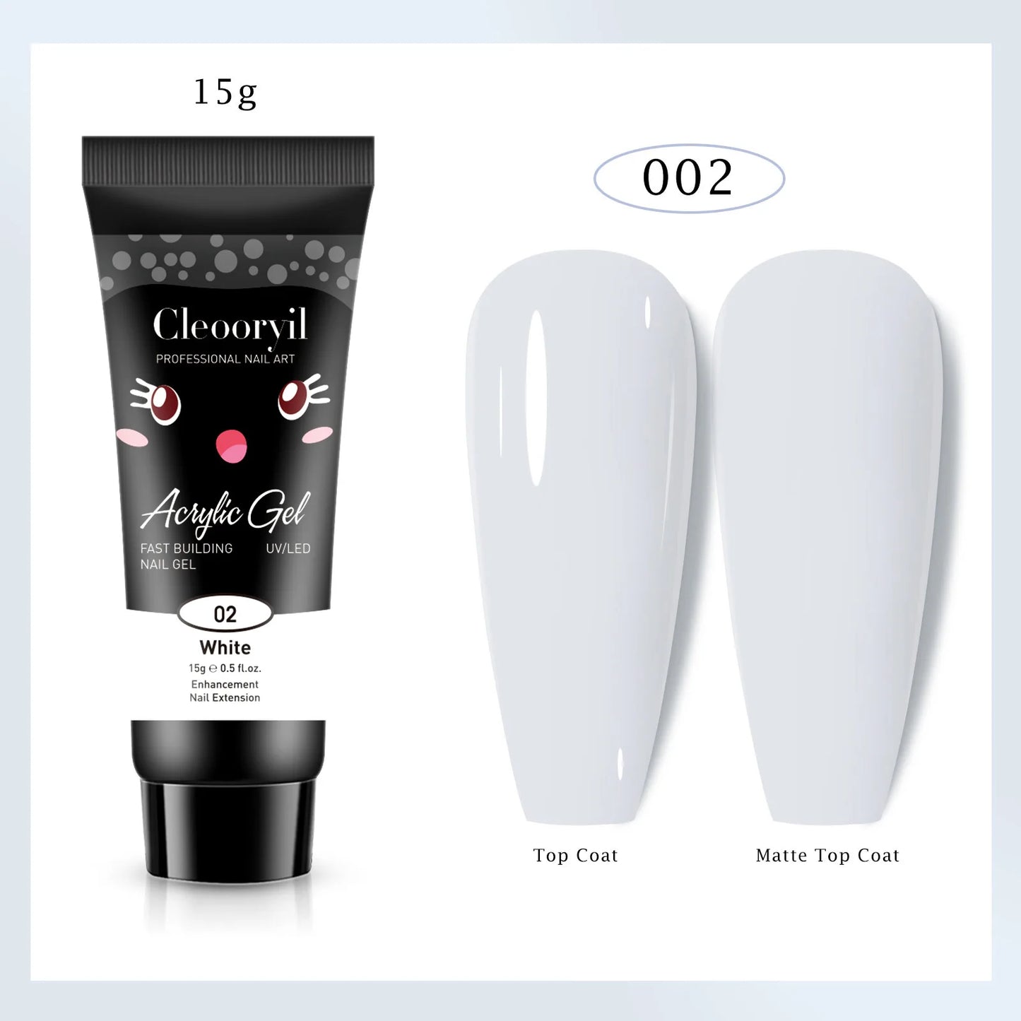 15ml Solid Extension Gel Nail Build Poly Nail Acrylic Gel Crystal Naked Color UV LED Polish Gel For Extend Nail Quick Extension