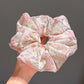 korea fashion Leopard print oversized scrunchie for women elastic big hair tie girls black hair rubber bands Retro hair rope