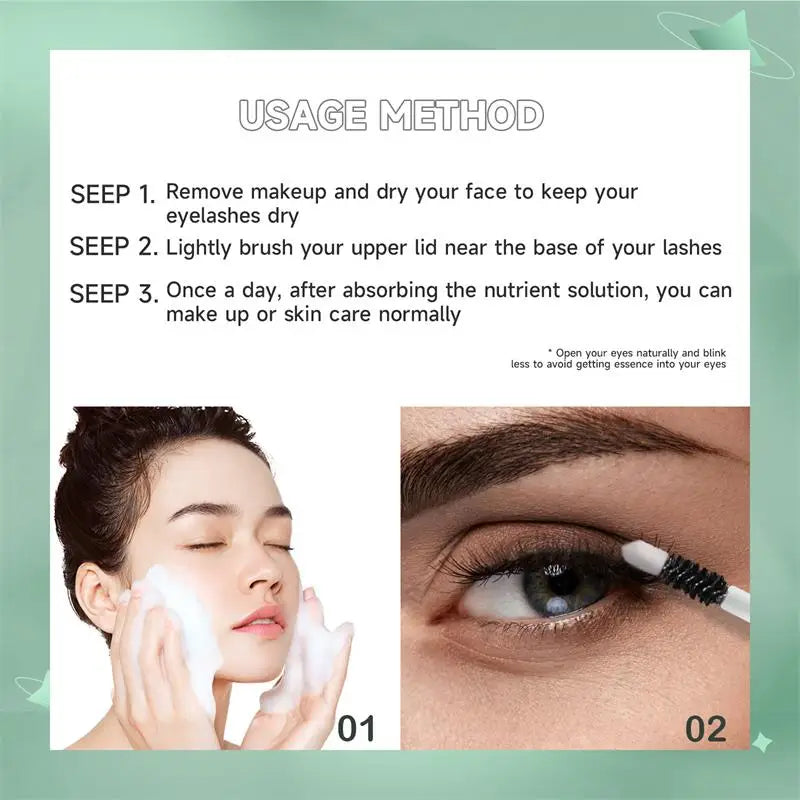 7 Days Eyelash Enhancer Treatment Eyelash Growth Serum Powerful Lengthening Thicker Lashes Natural Curling Lash Lifting Care