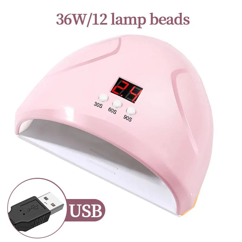LULAA LED Light Nail Lamp Portable Gel Polish Drying Lamps UV Curing Flashlight Machine Pin Cure for Professional Nails Dryer
