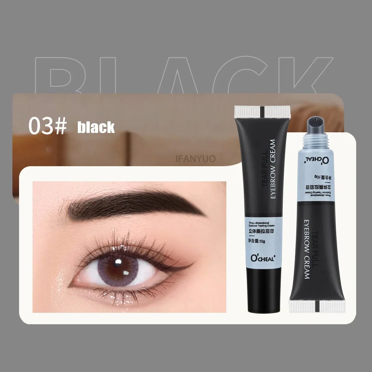 15-Minute Fast Henna Eyebrow & Eyelash Dye Tint Gel – Professional Easy-Use Brown & Black Cream Kit for Long-Lasting Color