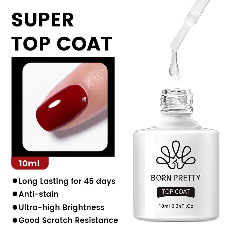 BORN PRETTY Black White Colors Gel Nail Polish 10ml Soak Off UV LED Gel Nail Art DIY Design Semi Permanent Varnishes Manciure
