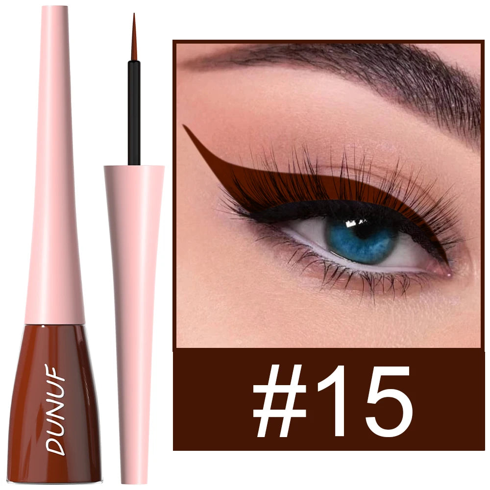 DUNUF 1 Pcs Waterproof Long-Wearing Liquid Eyeliner - Smudge-Resistant, Transfer-Proof, Perfect For Creating Dramatic Looks