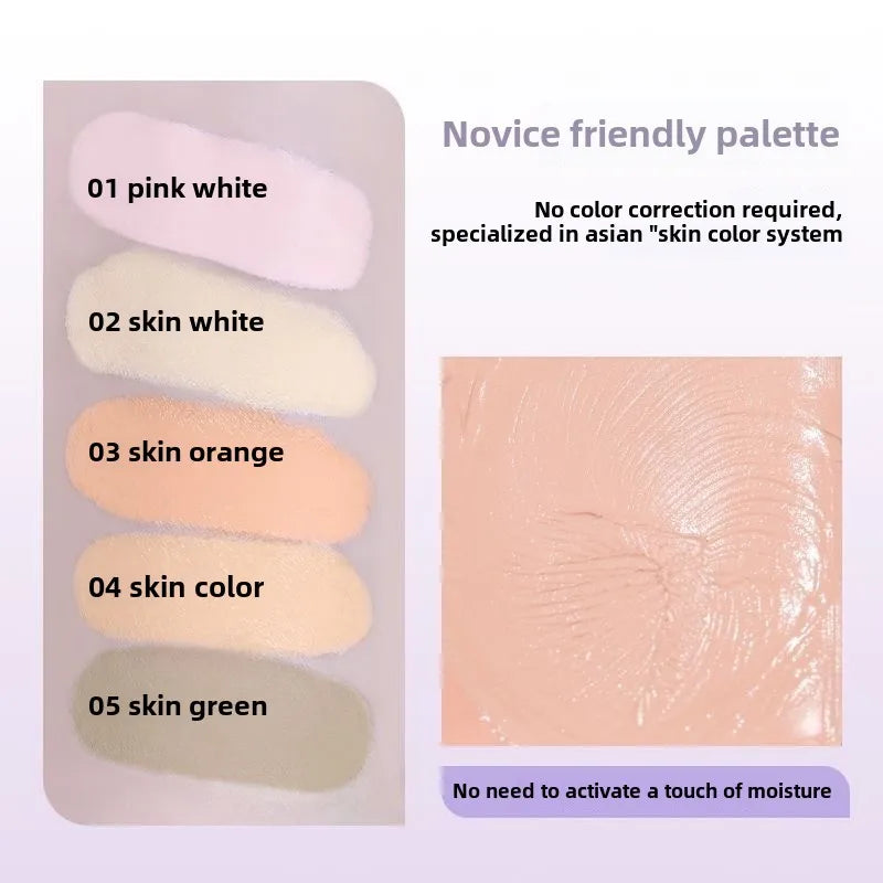 GirlsCrush 5 Color Correcting Concealer Palette-Cover Spots,Dark Circles,Brighten Tear Troughs & Nasolabial Folds Cosmeticos