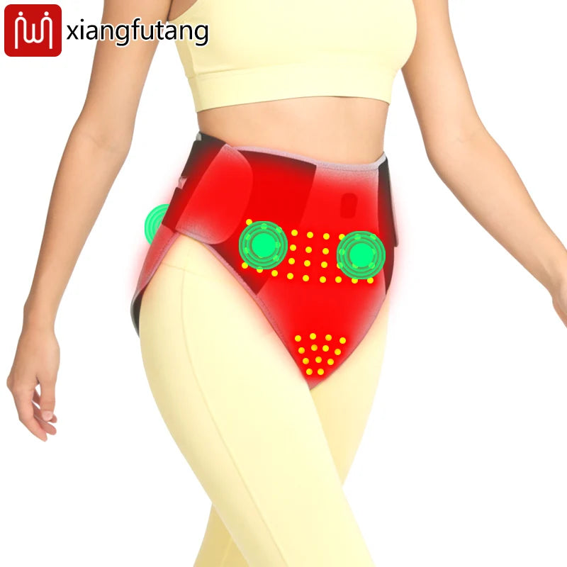 Red Light Heating Women's Underwear with Abdominal Massager Relieves Abdominal Pain Cold Uterus Menstrual Cramps warm