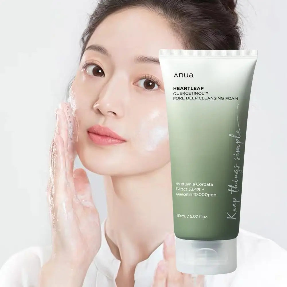 Heartleaf Skincare Set Facial Toner Remove Makeup Anti-aging Essence Emulsion Not Tight Cleanser Dense Foam Skin Care
