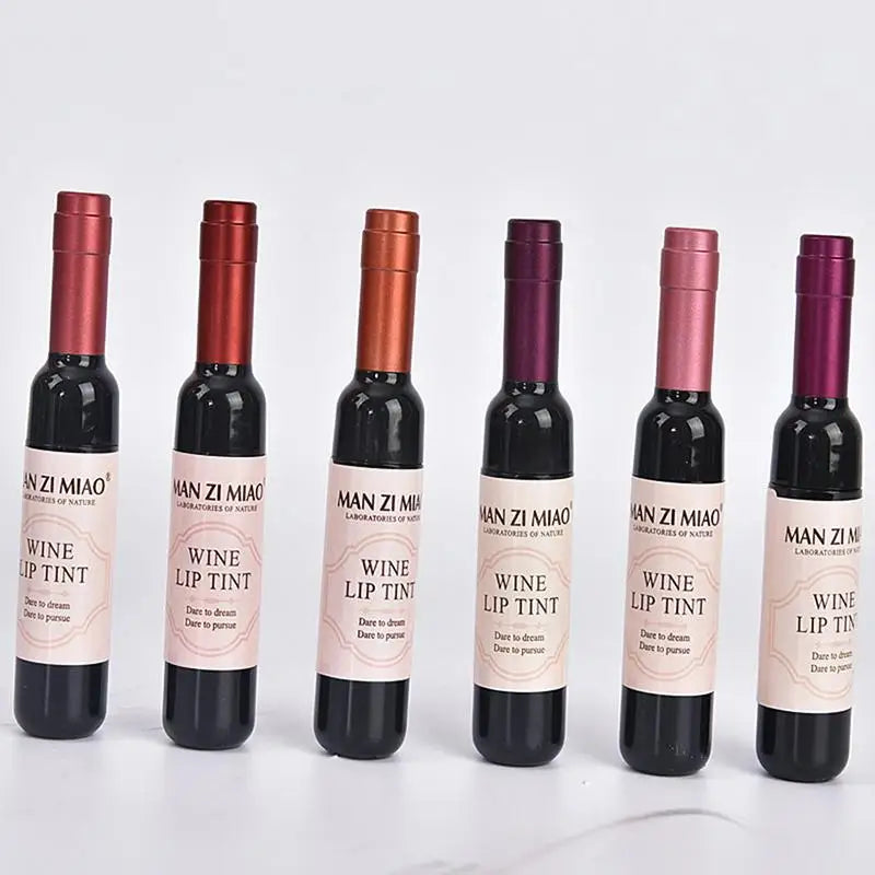 2023 Lipstick & Lip Gloss – Waterproof, Long-Lasting Lovely Tint, Wine Bottle Shape, Red Lip Makeup for Women, Cosmetic Gloss