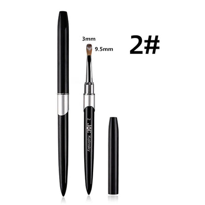 1PC Nail Acrylic Brush Kolinsky Sable Acrylic Brush UV Gel Carving Pen Brush Liquid Powder DIY Nail Drawing