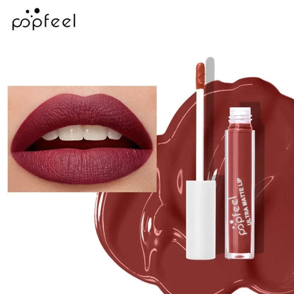 Punk Matte Black Liquid Lipstick Waterproof Long Lasting Party Lip Gloss Personality Velvet Nude Lip Tint Halloween Lips Makeup