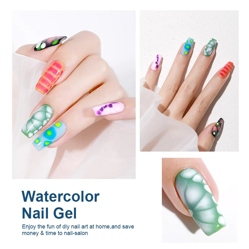 AS Tpo Free Clear Blooming Gel Polish 15ml UV LED Soak Off Nail Art Polish for Spreading Effect Marble Gel Paint Varnish TopBase
