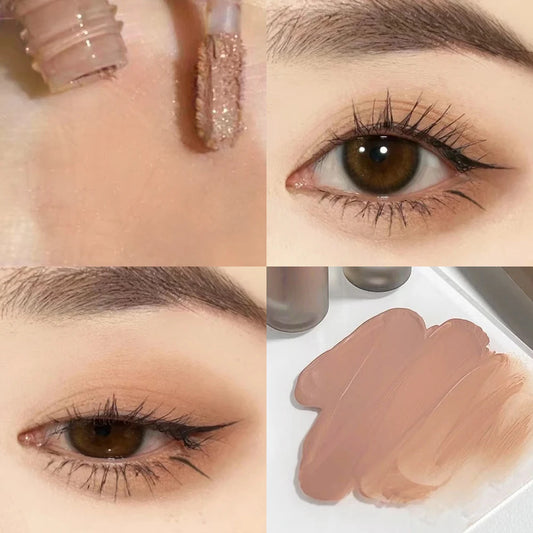 Single-Color Eyeshadow Liquid - Matte, Velvety, Enhances Complexion, Low Saturation, Blendable, Soft Matte Finish, Easy to Apply