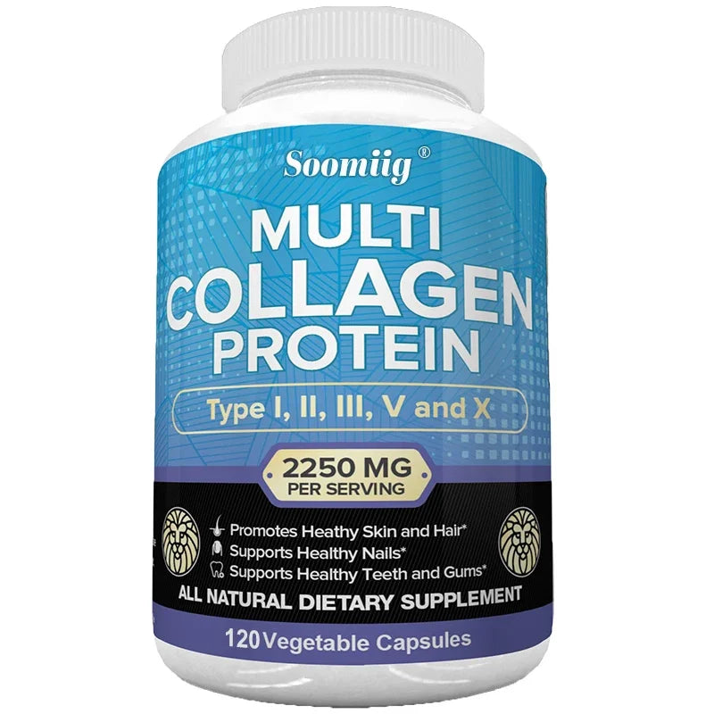 High Strength Collagen Complex - Protein Supplement for Firm Skin, Healthy Joints, Hair and Nails, 120 Capsules