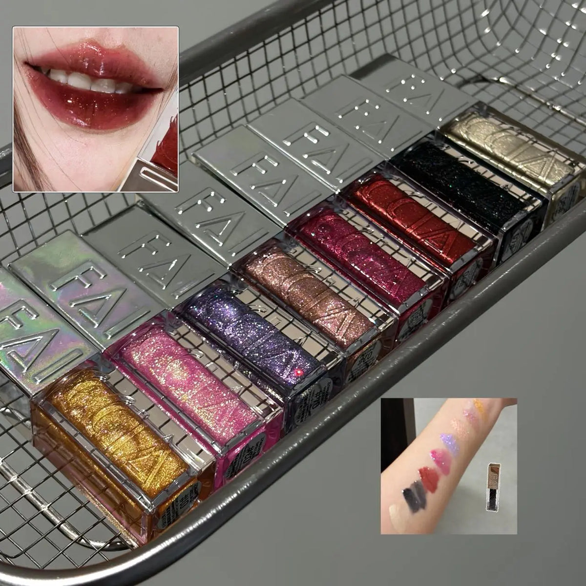 Faiccia Ice Shine Diamond Lip Gloss Shimmer Pearl Hydrating Plumping Glass Lip Multiple Sparkle Shades Daily Makeup