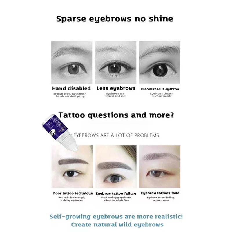 Eyebrow Growth Serum Nourishing Follicles Lashes Enhancer Thick Eyelash Nutrition Liquid Extension Intensive Lengthening 2024