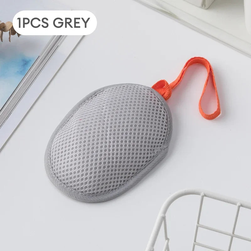 1/2/4/8PCS Soap Foaming Net Bath Mesh Sponge for Shower & Body Wash Exfoliating and Deep Cleaning Scrubber for Bathroom Supplies