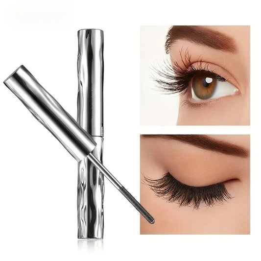 Steel Tube Mascara-Special Spiral Brush,Waterproof LongLasting Silk Fiber Mascara,keep Each Eyelash Curled for aLong Time Makeup