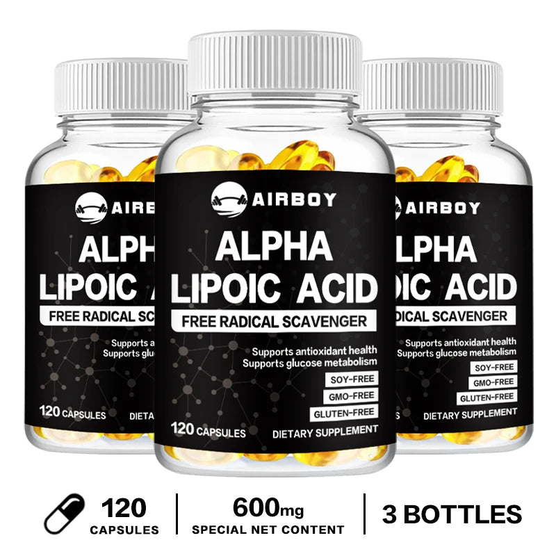 Alpha Lipoic Acid 600mg - Powerful Antioxidant, Skin Care, Protect Liver, Brain and Nerve Health