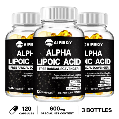 Alpha Lipoic Acid 600mg - Powerful Antioxidant, Skin Care, Protect Liver, Brain and Nerve Health
