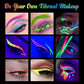 6pcs Glow UV Reactive Glow in the Dark Face and Body Paint Set, Neon Liquid Eyeliner, Mixing Color for Masquerade,Music Festival