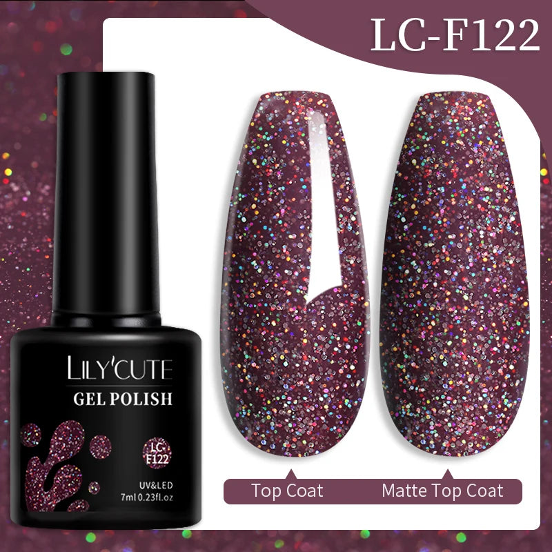 LILYCUTE Fluorescent Nail Gel Polish Orange Red Neon Bright Color Summer Series Soak Off For Manicure Nail Art UV Gel Varnish