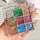 16-Grid 16 Color Solid Rubbing Powder Palette for Nail Art DIY Gradient Smudge Pat-pat Powder Nail Art Manicure Gradient Pigment