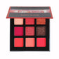 Matte Glitter Eyeshadow Palette 9 Colors, Red Color Tone Shimmer Eyeshadow Palette, Long Lasting High Pigmented Powder Colorful