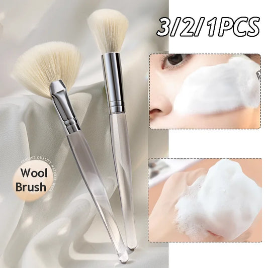 Facial Cleanser Brush Soft Face Massage Fan Wash Brush Pore Cleanning Exfoliating Beauty Face Mask Brush Portable Skin Care Tool