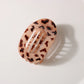 Fashion Oval Flat Hair Clips for Women New Design Leopard Large Flat Round Claw Clip French Hair Clips Trendy Hair Accessories