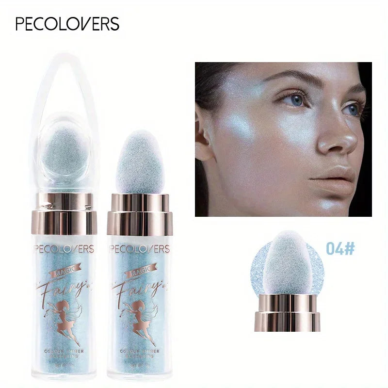 Fairy Powder Highlighter Stick - Shimmering Contour Blush for Brightening and Defining Your Features