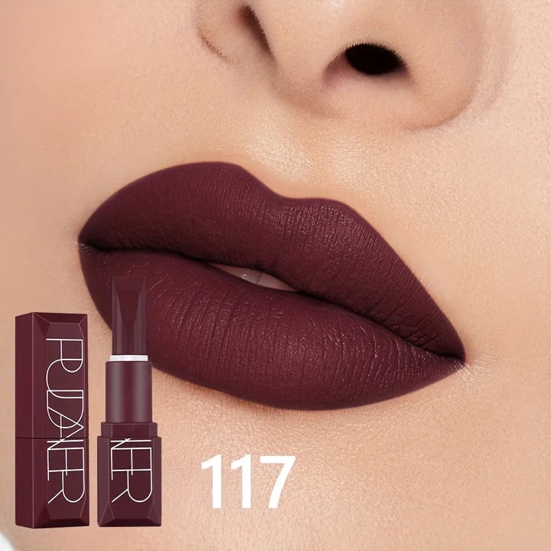 Luxury Velvet Matte Lipstick, Long Lasting Waterproof Lip Color, Non-Fading Smooth Lip Makeup Gift for Women